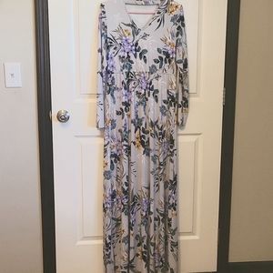 Peach Love Maxi Floral Dress